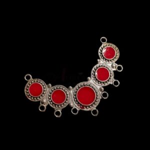 MEENAP0240/0241- ARNAS 2 PCs PACK OF MEENAKARI SILVER PALTED DESIGNER MOTIF OXIDIZED PENDANT