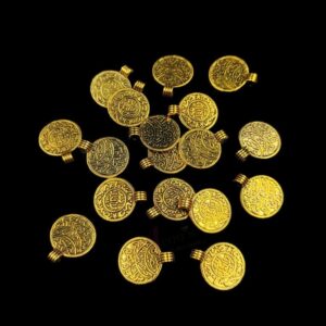 COINg0009- ARNAS 28 PIECES PACK OF GOLDEN OXIDIZED | GERMAN SILVER COIN FOR JEWELLERY MAKING – 30gm PACK