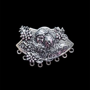 OXIS0348– 4 PCS PACK OF SILVER PLATED DESIGNER  GERMAN SILVER PENDANT