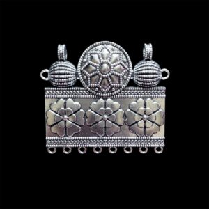 OXIS0351– 2 PCS PACK OF SILVER PLATED DESIGNER  GERMAN SILVER PENDANT