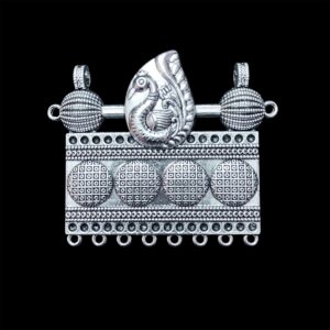 OXIS0353– 2 PCS PACK OF SILVER PLATED DESIGNER  GERMAN SILVER PENDANT