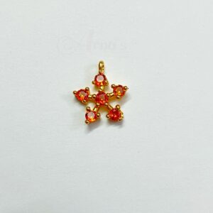 ECHARMS0189-ARNAS 1 PC PACK OF ORANGE STAR MOTIF TINY AD PENDANT FOR JEWELLERY MAKING