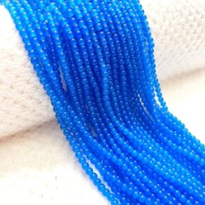 RGLASS0091- 1 STRAND ORANGE 4MM ROUND GLASS BEADS FOR JEWELLERY MAKING