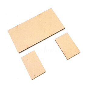 MDF0096- ARNAS 2 SETS OF RECTANGLE MOTIF PENDANT AND EARRINGS MDF BOARD CUT OUT COMBO FOR NECKLACE AND EARRINGS MAKING| CRAFTING MATERIAL