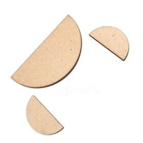 MDF0102- ARNAS 2 SETS OF SEMI CIRCLE MOTIF PENDANT AND EARRINGS MDF BOARD CUT OUT COMBO FOR NECKLACE AND EARRINGS MAKING| CRAFTING MATERIAL