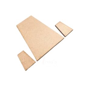 MDF0107- ARNAS 2 SETS OF TRAPEZIUM MOTIF PENDANT AND EARRINGS MDF BOARD CUT OUT COMBO FOR NECKLACE AND EARRINGS MAKING| CRAFTING MATERIAL