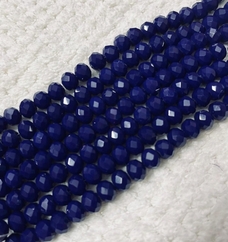 CRYSTAL0021- 1 STRAND 8MM DARK BLUE OPAQUE CRYSTAL BEADS