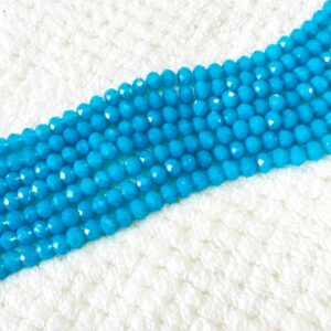CRYSTAL0024- 1 STRAND 6MM SKY BLUE OPAQUE CRYSTAL BEADS