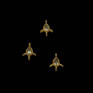 KUNDAN0217- ARNAS 10 PCS PACK OF PEARL-WHITE STONE KUNDAN BEADS FOR JEWELLERY | BRACELETE | RAKHI MAKING